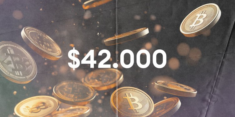 [加密艺术家]BTC/美元：比特币作为 ETF Eupho 飙升至 42,000 美元以上