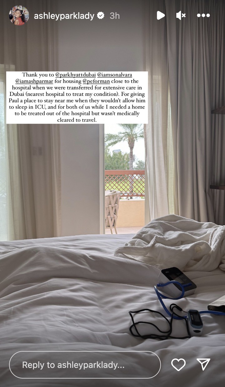 [丽莎]《艾米丽在巴黎》明星阿什利·帕克在度假时患上严重感染性休克后分享了最新消息