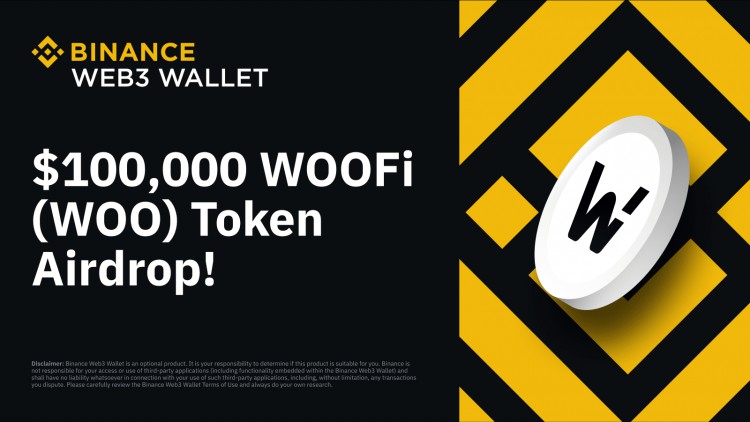Binance Web3 钱包空投：价值 100,000 美元的 WOOFi (WOO) 等你来拿！