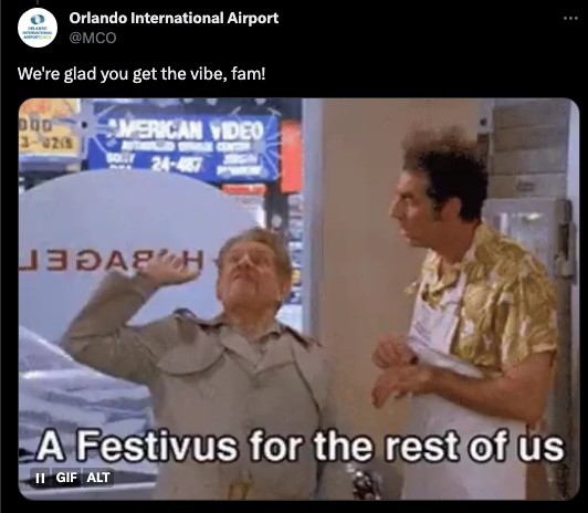 奥兰多国际机场鼓励乘客在节日期间表达不满但请不要跳舞